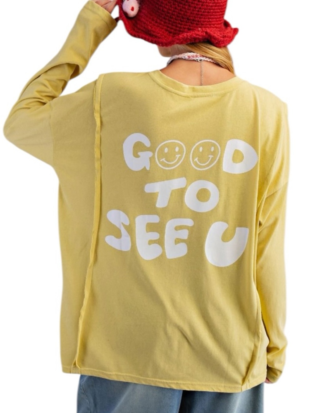 8000:  EASEL NWT TOP CREAM MUSTARD (H18)